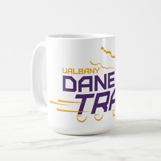 Logo für den Straßenzug von UAlbany Kaffeetasse (Vorderseite Links)