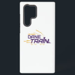 Logo für den Straßenzug von UAlbany Samsung Galaxy Hülle<br><div class="desc">Das Logo der UAlbany Dane Train zeichnet sich durch fett formatierte, eckige Schriftzeichen aus, in denen die Worte "Dane Train" in großen, lila Hauptstädte zu finden sind. Darüber steht "UAlbany" in einem kleineren, goldenen Schriftart. Das Design umfasst die Silhouette eines Zuges, wobei der Rauch vom Rauchstein abgeblasen wird. Die Räder...</div>