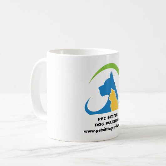 Logo für den Tierdienst für Haustiere Kaffeetasse (Vorderseite Links)