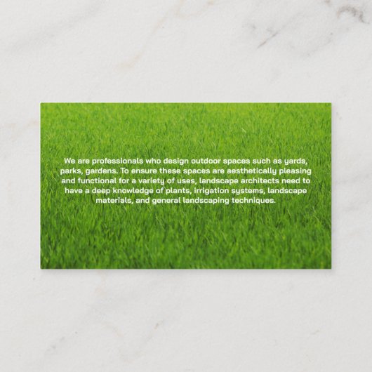 Logo für den Wäscheservice | Landflucht | Rasenmäh Visitenkarte (Rückseite)