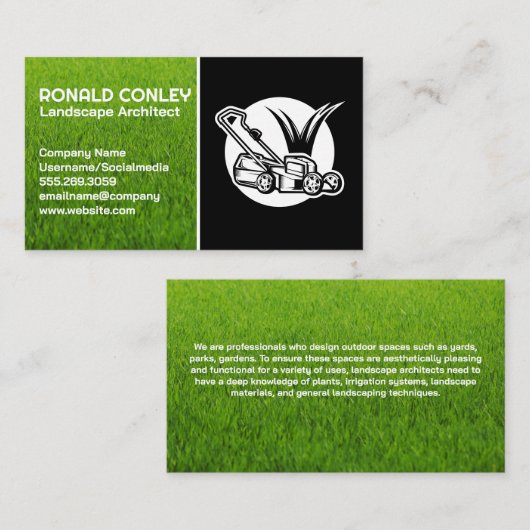 Logo für den Wäscheservice | Landflucht | Rasenmäh Visitenkarte (Vorne/Hinten)