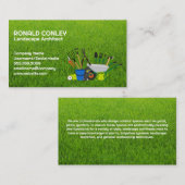 Logo für den Wäscheservice | Landscaping-Tools Visitenkarte (Vorne/Hinten)