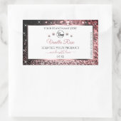 Logo für den White Rosegold Glitzer Logo-Bereich Rechteckiger Aufkleber (Tasche)