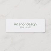Logo für Design-Design-Seite "Sage green Minimalal Mini Visitenkarte (Vorderseite)