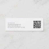 Logo für Design-Design-Seite "Sage green Minimalal Mini Visitenkarte (Rückseite)