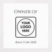 Logo für die Asset-ID | Gütezeichen des Unternehme Etiketten (Design 1)