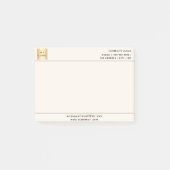 Logo für die Beige-Creme Post-it Klebezettel (Vorderseite)