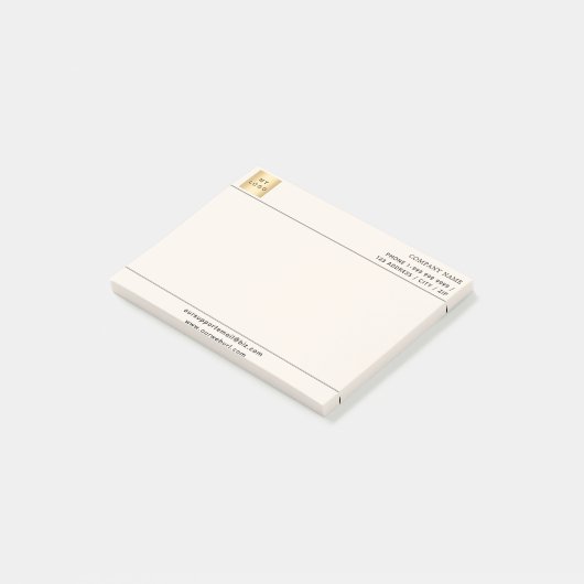 Logo für die Beige-Creme Post-it Klebezettel (angewinkelt)