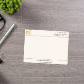 Logo für die Beige-Creme Post-it Klebezettel