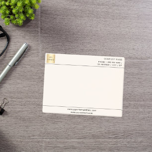 Logo für die Beige-Creme Post-it Klebezettel