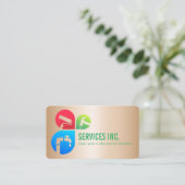 Logo für die berufliche goldene Trendy Reparatur Visitenkarte (Stehend Vorderseite)