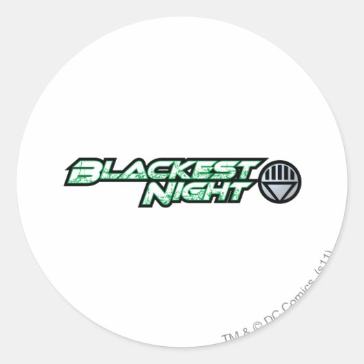 Logo für die Blackest Night 2 Runder Aufkleber (Vorderseite)