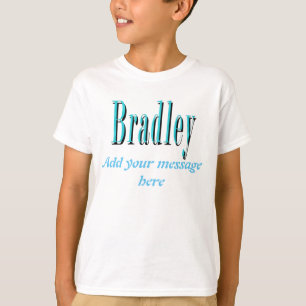 Logo für die blaue Bradley-Bezeichnung, T-Shirt
