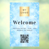 Logo für die blaue Schneeschifffahrt - QR-Code Fensteraufkleber (Blatt 3)