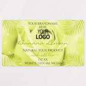 Logo für die Blumenbezeichnungen Gelbe grüne Lila Etiketten (Design 1)