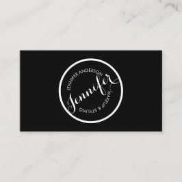 Logo für die Briefmarke "Vintager Kreis" in Schwar Visitenkarte