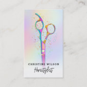 Logo für die bunte Friseurschere Visitenkarte (Vorderseite)