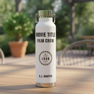 Logo für die Crew von Filmen mit eigenem Personali Trinkflasche