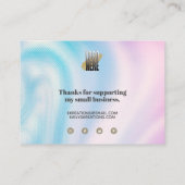 Logo für die Darstellung von Armbändern Visitenkarte (Rückseite)