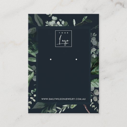 Logo für die Darstellung von Navy Black Leafframe  Visitenkarte (Vorderseite)