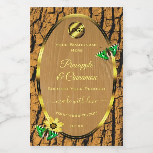 Logo für die Etiketten von Holzkörnern für rustika (Einzelnes Label)