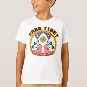 Logo für die Fahne "Freie Tibet" T-Shirt