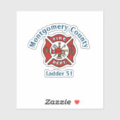 Logo für die Feuerabteilung - Aufkleber für benutz (Blatt)