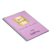 Logo für die Firma Pink Leder Notizblock (Rechte Seite)