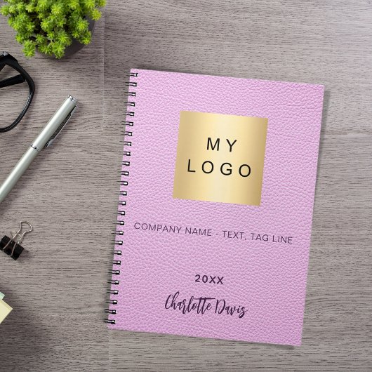 Logo für die Firma Pink Leder Notizblock