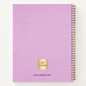 Logo für die Firma Pink Leder Notizblock (Rückseite)