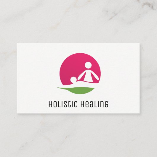 Logo für die ganzheitliche Medizin | Massage Visitenkarte (Vorderseite)