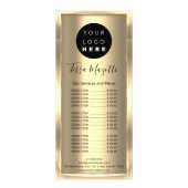 Logo für die Hautpflege für Haarmacherkörper Gold Werbekarte (Vorne)