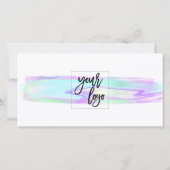 Logo für die holografische irisierende Geschenkkar (Rückseite)