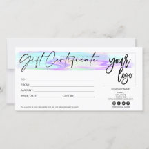 Logo für die holografische irisierende Geschenkkar