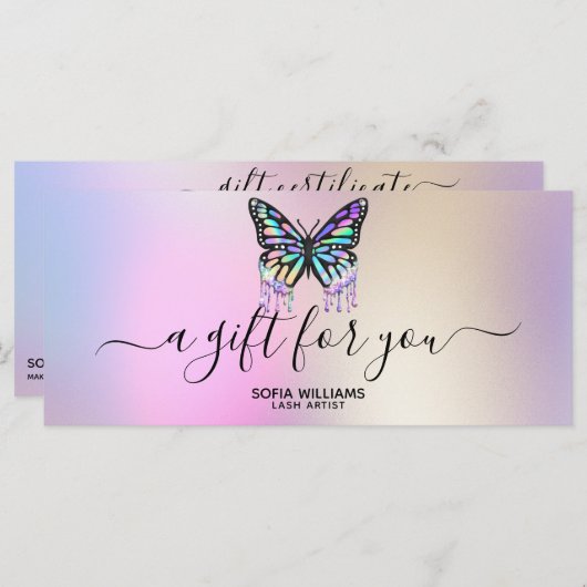 Logo für die Holograph-Butterfly-Zertifizierungska (Vorne/Hinten)