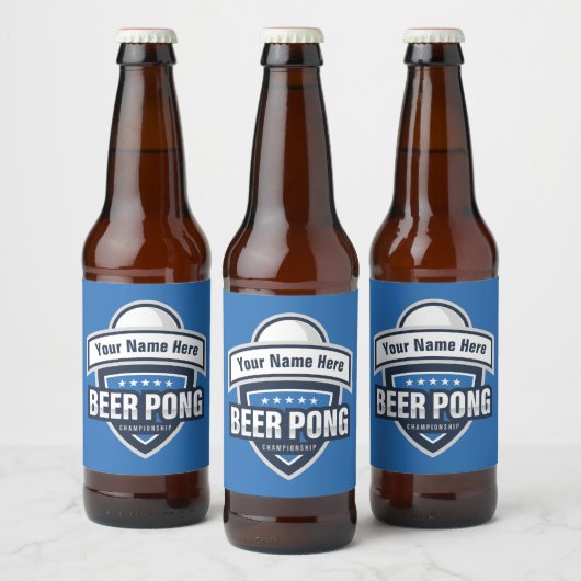 Logo für die individuell anpassbare Bierpong-Meist Bierflaschenetikett (Flaschen)