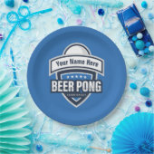 Logo für die individuell anpassbare Bierpong-Meist Pappteller (Party)