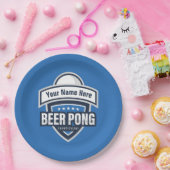 Logo für die individuell anpassbare Bierpong-Meist Pappteller (Party)