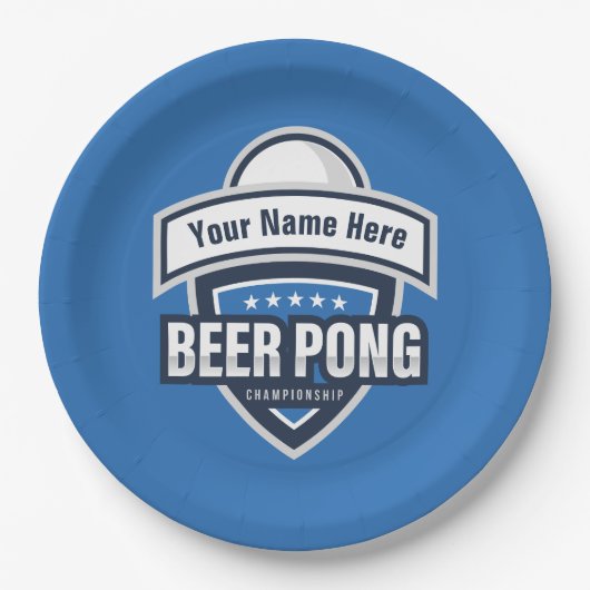 Logo für die individuell anpassbare Bierpong-Meist Pappteller (Vorderseite)