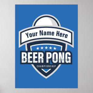 Logo für die individuell anpassbare Bierpong-Meist Poster