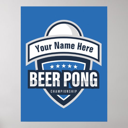 Logo für die individuell anpassbare Bierpong-Meist Poster (Vorne)