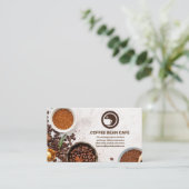 Logo für die Kaffee-Tasse | Kaffeebohnen Visitenkarte (Stehend Vorderseite)