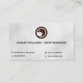 Logo für die Kaffee-Tasse | Kaffeebohnen Visitenkarte (Rückseite)