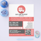 Logo für die Kurierlieferung, Kurierdienstwerbung Flyer (Einzeln)