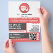 Logo für die Kurierlieferung, Kurierdienstwerbung Flyer (Hand)