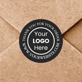 Logo für die Marke Custom Company Black Vielen Dan Runder Aufkleber