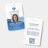 Logo für die medizinische Versorgung Modernes Blue Ausweis (Vorder- & Rückseite)