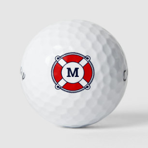 Logo für die nautische Lebensdauer in Monogramm Golfball
