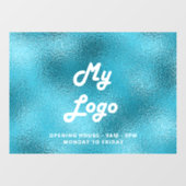 Logo für die Öffnungszeiten Fensteraufkleber (Blatt)