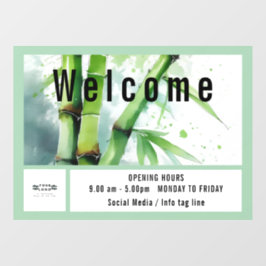 Logo für die Öffnungszeiten Willkommenstür / Fenst Fensteraufkleber